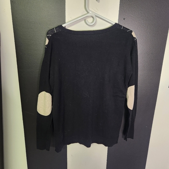 Elbow patch Argyle Crewneck Sweater - Picture 3 of 5